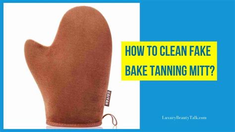 how to clean a tanning mitt